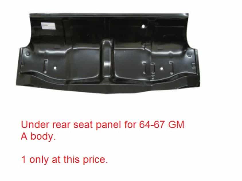 64-67 GM A body UNDER Rear of Seat Area